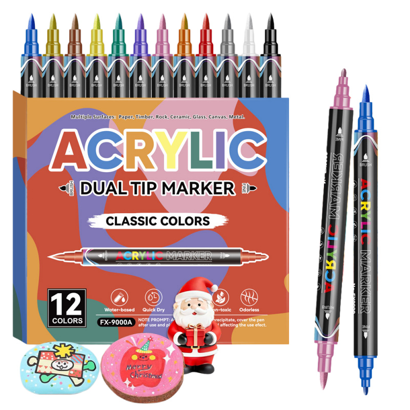 Correction Pen Fine - Spidol Cat Akrilik, Ujung Ganda Kuas