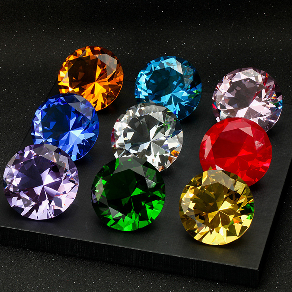 Paper Weight Crystal - 10 Warna Kristal Berlian Berbentuk Kertas