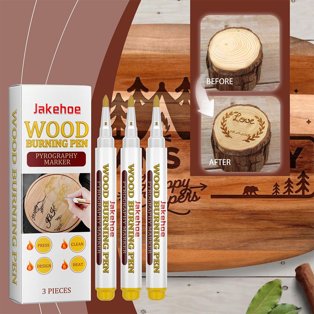 Correction Pen Fine - 3pcs Pena Pembakar Kayu Kreatif, Spidol