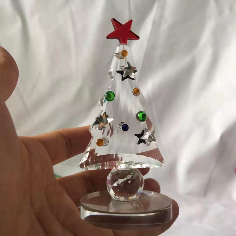 Patung Pohon Natal Kristal Kol - Paper Weight Crystal ulasan dan harga