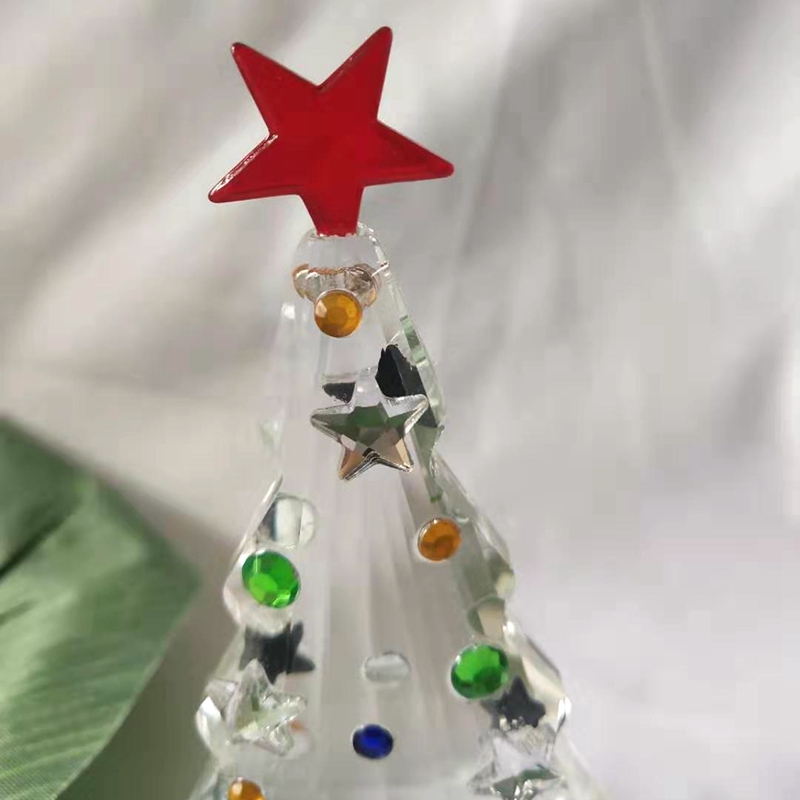 Patung Pohon Natal Kristal Kol - Paper Weight Crystal ulasan dan harga