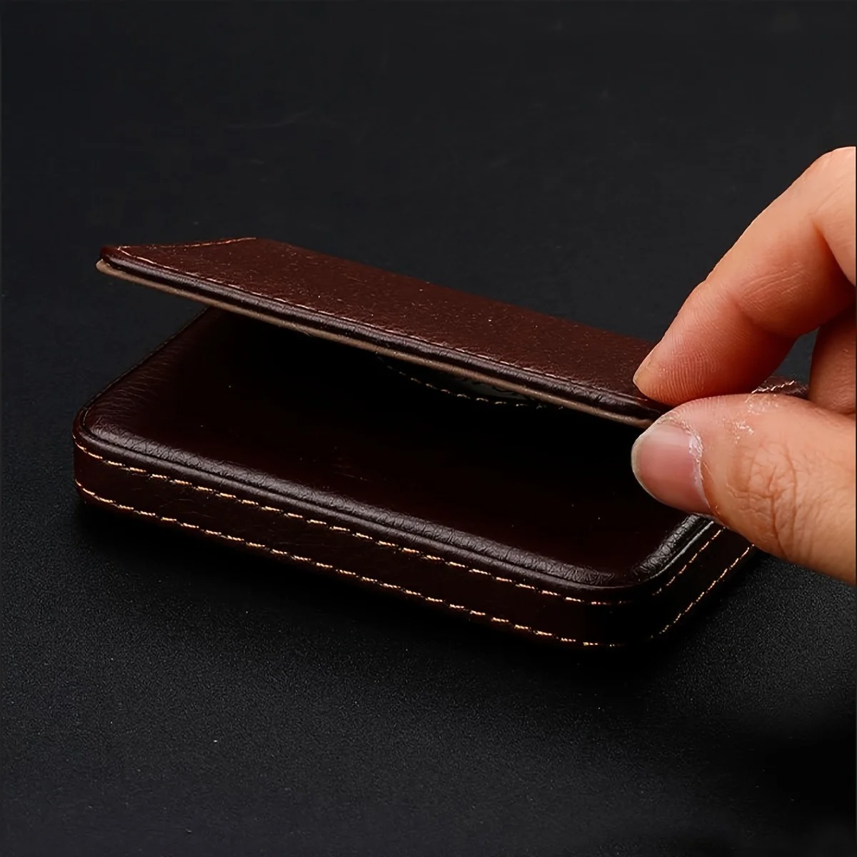 Tempat Kartu Nama Kulit PU Por - Index Card Holder ulasan dan harga