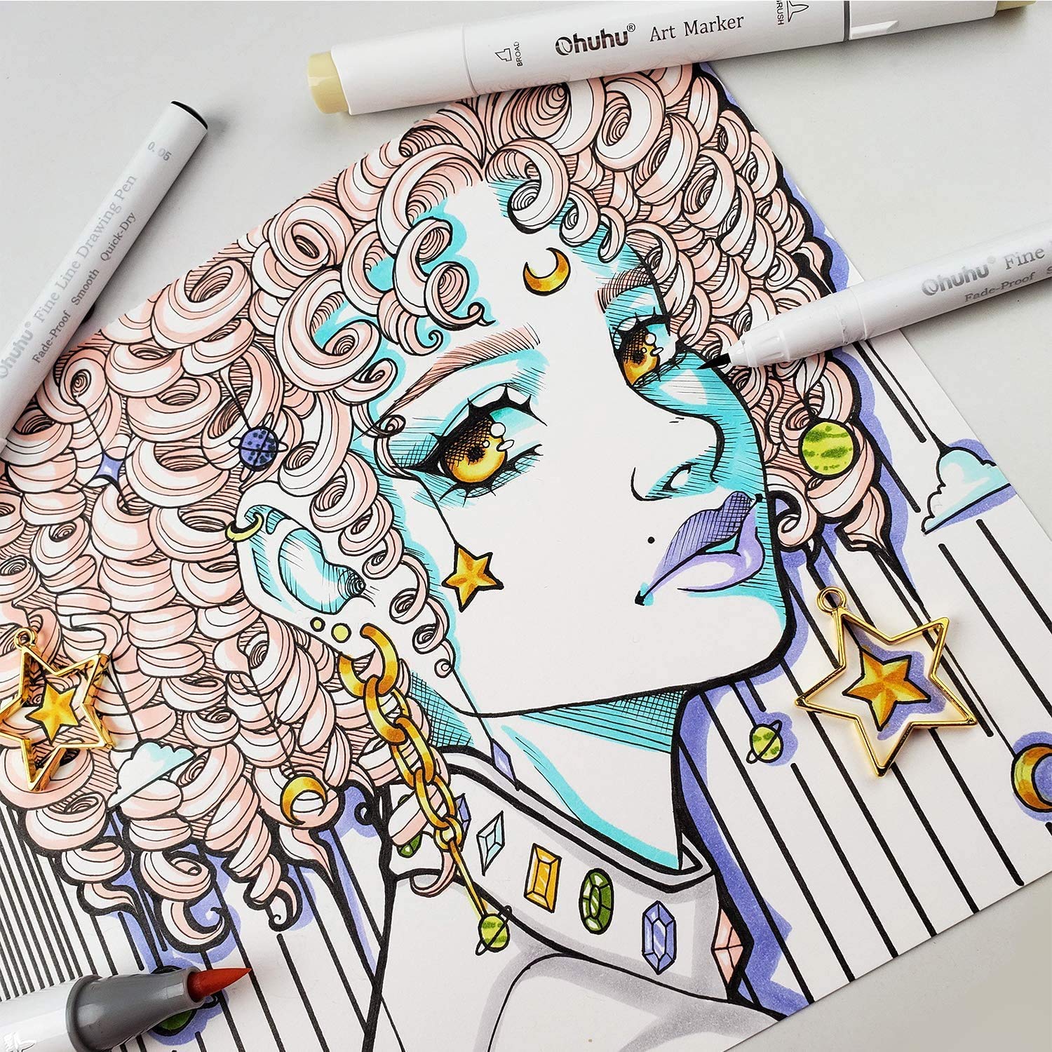 Ohuhu Pena Mikro Pena Gambar F - Correction Pen Fine ulasan dan harga