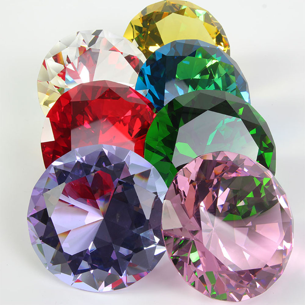 10 Warna Kristal Berlian Berbe - Paper Weight Crystal ulasan dan harga