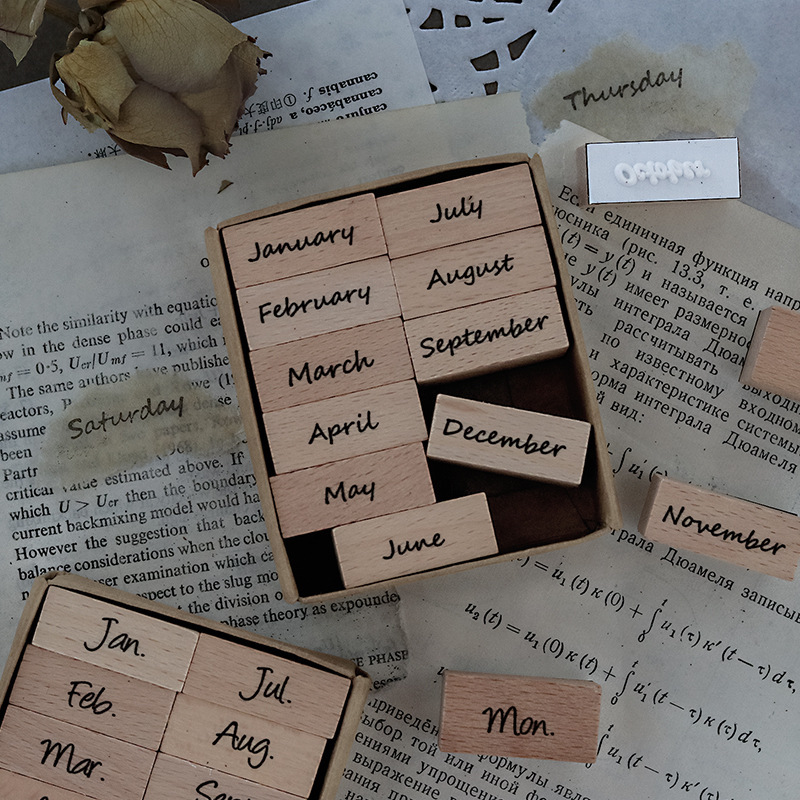 Stempel Kayu Kalender Bulan Ha - Rubber Date Stamp ulasan dan harga